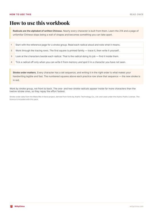 How to use this workbook